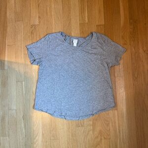 H&M Basic Cotton/Modal Blend Grey Tee, L
